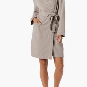 Women's Lightweight Waffle Mid-Length Robe Smokey Grey